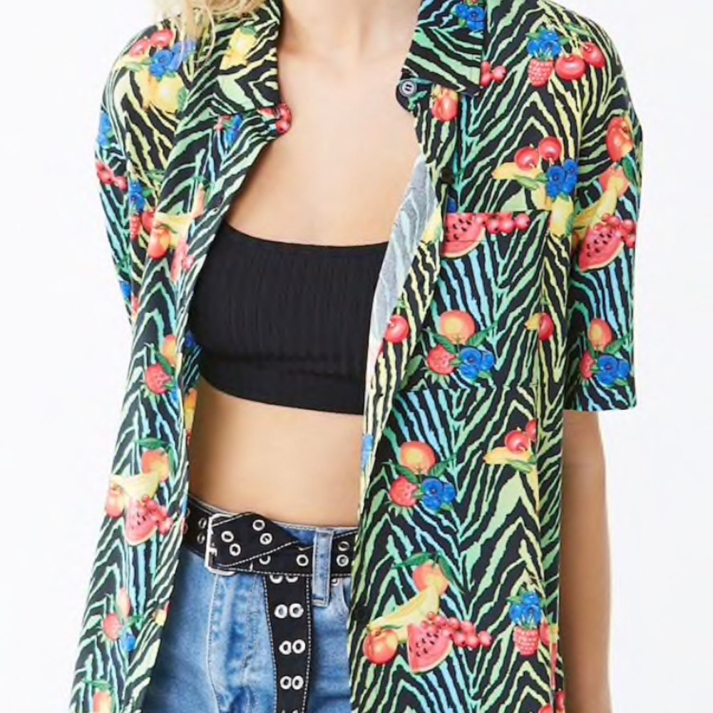 Button up tropical shirt